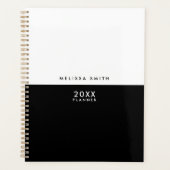 ミニマルモダンリストブラック&ホワイトプランナー プランナー手帳 (正面)