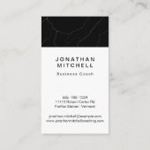 ミニマルモダンリストブラック&ホワイトプロフェッショナル 名刺 (裏面)