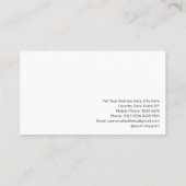 ミニマルモダンリストブラック&ホワイトプロフェッショナル 名刺 (裏面)