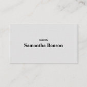 ミニマルモダンリストブラック&ホワイトロイヤリティカード 名刺 (裏面)