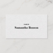 ミニマルモダンリストブラック&ホワイトロイヤリティカード 名刺 (裏面)