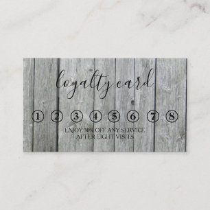 ミニマルモダンリストブラック&ホワイトロイヤリティカード 名刺