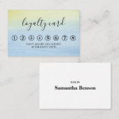 ミニマルモダンリストブラック&ホワイトロイヤリティカード 名刺 (正面/裏面)