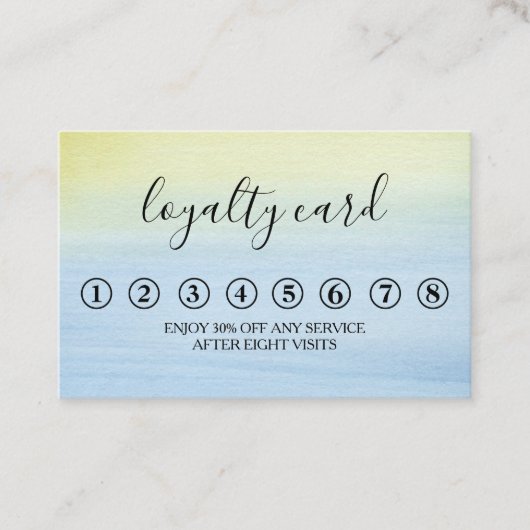 ミニマルモダンリストブラック&ホワイトロイヤリティカード 名刺 (正面)