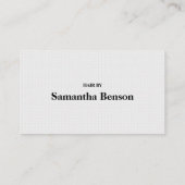 ミニマルモダンリストブラック&ホワイトロイヤリティカード 名刺 (裏面)