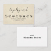 ミニマルモダンリストブラック&ホワイトロイヤリティカード 名刺 (正面/裏面)