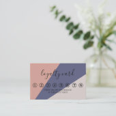 ミニマルモダンリストブラック&ホワイトロイヤリティカード 名刺 (スタンド正面)