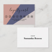 ミニマルモダンリストブラック&ホワイトロイヤリティカード 名刺 (正面/裏面)