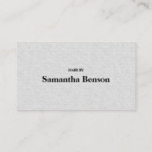 ミニマルモダンリストブラック&ホワイトロイヤリティカード 名刺 (裏面)