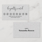 ミニマルモダンリストブラック&ホワイトロイヤリティカード 名刺 (正面/裏面)