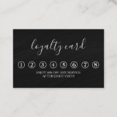 ミニマルモダンリストブラック&ホワイトロイヤリティカード 名刺 (正面)