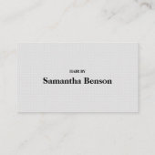 ミニマルモダンリストブラック&ホワイトロイヤリティカード 名刺 (裏面)