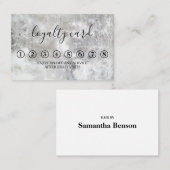 ミニマルモダンリストブラック&ホワイトロイヤリティカード 名刺 (正面/裏面)