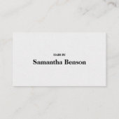 ミニマルモダンリストブラック&ホワイトロイヤリティカード 名刺 (裏面)