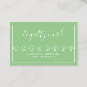 ミニマルモダンリストブラック&ホワイトロイヤリティカード 名刺