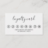 ミニマルモダンリストブラック&ホワイトロイヤリティカード 名刺 (正面)