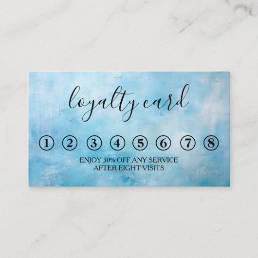 ミニマルモダンリストブラック&ホワイトロイヤリティカード 名刺 (正面)