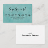 ミニマルモダンリストブラック&ホワイトロイヤリティカード 名刺 (正面/裏面)