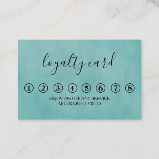 ミニマルモダンリストブラック&ホワイトロイヤリティカード 名刺 (正面)