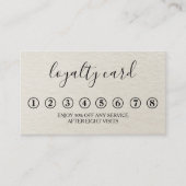 ミニマルモダンリストブラック&ホワイトロイヤリティカード 名刺 (正面)