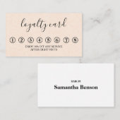 ミニマルモダンリストブラック&ホワイトロイヤリティカード 名刺 (正面/裏面)