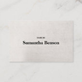 ミニマルモダンリストブラック&ホワイトロイヤリティカード 名刺 (裏面)