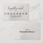 ミニマルモダンリストブラック&ホワイトロイヤリティカード 名刺 (正面/裏面)