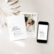 ミニマルモダンリストブラック&ホワイト写真結婚ズ