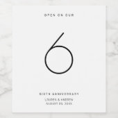 ミニマルモダンリストブラック&ホワイト結婚のラベルセット ワインラベル (シングルラベル)