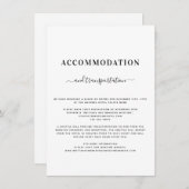 ミニマルモダンリストブラック&ホワイト結婚ズ詳細 エンクロージャーカード (正面/裏面)