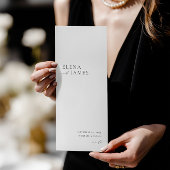 ミニマルモダンリストブラック&ホワイト結婚式 プログラム