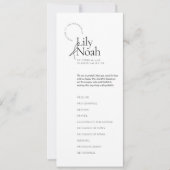 ミニマルモダンリストブラック&ホワイト結婚式 プログラム (正面)