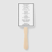 ミニマルモダンリストブラック&ホワイト結婚式 プログラム ハンドファン (裏面)