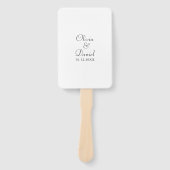 ミニマルモダンリストブラック&ホワイト結婚式 プログラム ハンドファン (正面)