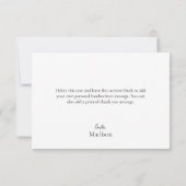 ミニマルモダンリストブラック&ホワイト サンキューカード (裏面)