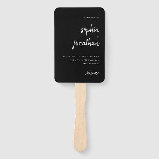 ミニマルモダンリストブラック | 結婚s ハンドファン (正面)