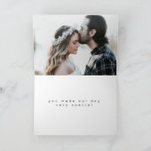 ミニマルモダンリストブルーありがとう写真 カード (内部)