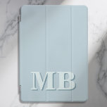 ミニマルモダンリストブルーイニシャルモノグラム iPad PROカバー<br><div class="desc">ブルーミニマルモダンリストイニシャルモノグラムiPadケース。独自のiPadパーソナライズされたケースを作成しカスタムて、イニシャル名。</div>