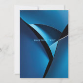 ミニマルモダンリストブルーウェーブ結婚式招待状 招待状 (裏面)