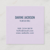 ミニマルモダンリストブルーウォーター色の波状海 スクエア名刺 (裏面)