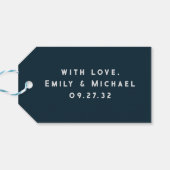 ミニマルモダンリストブルーティール(緑がかった色) ギフトタグ (裏面横)