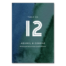 ミニマルモダンリストブルーティール（緑がかった色） テーブルナンバー