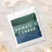 ミニマルモダンリストブルーティール(緑がかった色) フェイバーバッグ (クリップ留めされた状態)