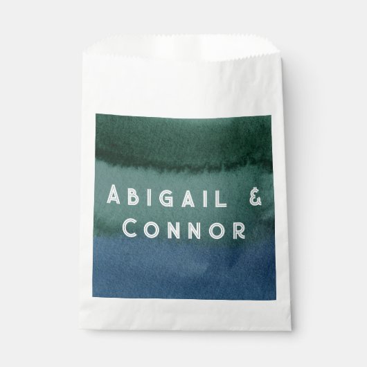 ミニマルモダンリストブルーティール(緑がかった色) フェイバーバッグ (正面)