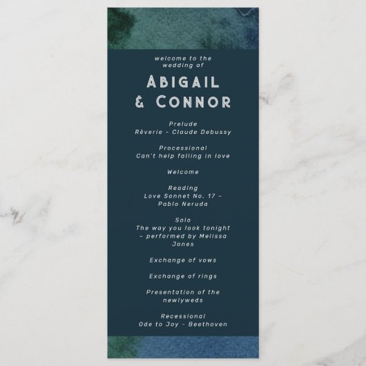 ミニマルモダンリストブルーティール（緑がかった色） プログラム (正面)