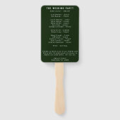 ミニマルモダンリストブルーティール(緑がかった色)プログラム ハンドファン (裏面)