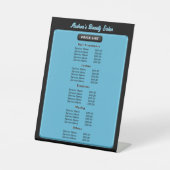 ミニマルモダンリストブルーブラックモダンサロンサービス 台座サイン (正面)