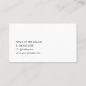 ミニマルモダンリストブルーホワイト美容師 名刺 (裏面)