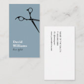 ミニマルモダンリストブルーホワイト美容師 名刺 (正面/裏面)