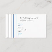 ミニマルモダンリストブルーラインプロフェッショナル 名刺 (裏面)